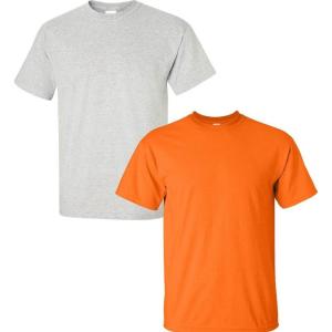 imageGildan Hammer Adult TShirt 2Pack Style GH0001 Ash  1 Safety Orange