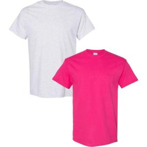 imageGildan Hammer Adult TShirt 2Pack Style GH0001 Ash Grey  1 Heliconia