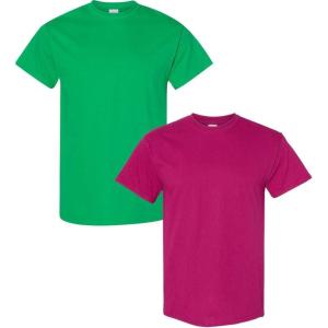 imageGildan Hammer Adult TShirt 2Pack Style GH0001 Irish Green  1 Berry
