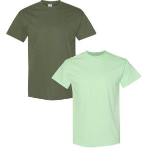 imageGildan Hammer Adult TShirt 2Pack Style GH0001 Mint Green  1 Military Green