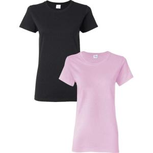 imageGildan Hammer Adult TShirt 2Pack Style GH000BlackLightpink