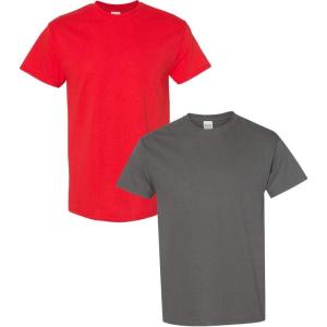 imageGildan Hammer Adult TShirt 2Pack Style GH000Redcharcoal