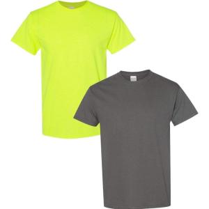 imageGildan Hammer Adult TShirt 2Pack Style GH000Safety Greencharcoal