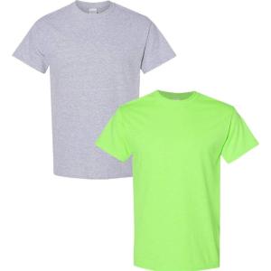 imageGildan Hammer Adult TShirt 2Pack Style GH000Sport Grey  Neon Green