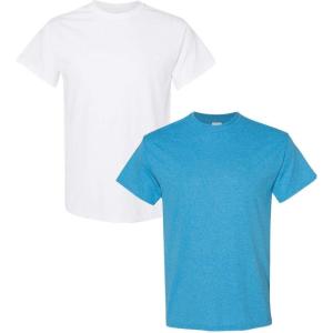 imageGildan Hammer Adult TShirt 2Pack Style GH000Whiteheather Sapphire