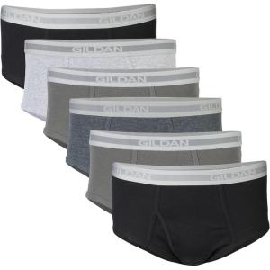 imageGildan Mens Brief Underwear MultipackGreyBlack 6 Pack