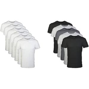 imageGildan Mens Crew TShirts Multipack Style G1100White 6pack  Assorted BlackGrey 5pack