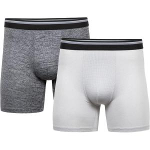 imageGildan Performance Mens Driftknit Modern Underwear 2PackCaviar HtrGrey Violet Heather Trunk