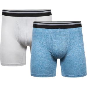 imageGildan Performance Mens Driftknit Modern Underwear 2PackGrey Violet HtrBlue Sapphire Boxer Brief