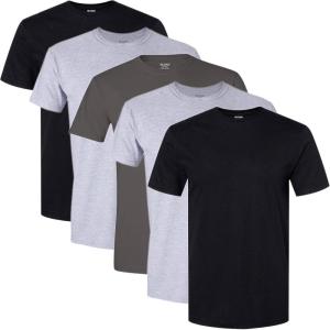 imageGildan Platinum Mens Crew TShirtsAssorted BlackGrey 4pack