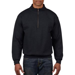 imageGildan Unisex Adult Fleece QuarterZip Cadet Collar Sweatshirt Style G18800Black