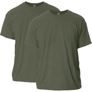 imageGildan Unisex Adult Ultra Cotton TShirt Style G2000 MultipackMilitary Green 2pack