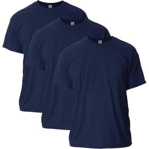imageGildan Unisex Adult Ultra Cotton TShirt Style G2000 MultipackNavy 3pack