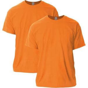 imageGildan Unisex Adult Ultra Cotton TShirt Style G2000 MultipackSafety Orange 2pack