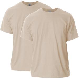 imageGildan Unisex Adult Ultra Cotton TShirt Style G2000 MultipackSand 2pack