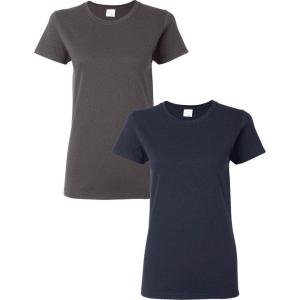 imageGildan Womens Heavy Cotton TShirt Style G5000L 2Pack1 Charcoal  1 Navy