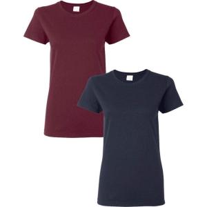 imageGildan Womens Heavy Cotton TShirt Style G5000L 2Pack1 Maroon  1 Navy