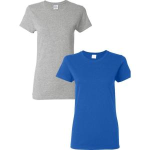 imageGildan Womens Heavy Cotton TShirt Style G5000L 2Pack1 Sport Grey  1 Royal