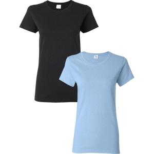 imageGildan Womens Heavy Cotton TShirt Style G5000L 2PackBlacklight Blue