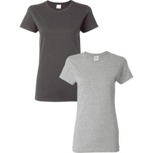 imageGildan Womens Heavy Cotton TShirt Style G5000L 2PackCharcoalsport Grey