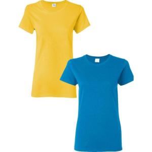 imageGildan Womens Heavy Cotton TShirt Style G5000L 2PackDaisySapphire