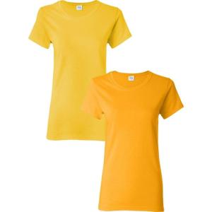 imageGildan Womens Heavy Cotton TShirt Style G5000L 2PackDaisygold
