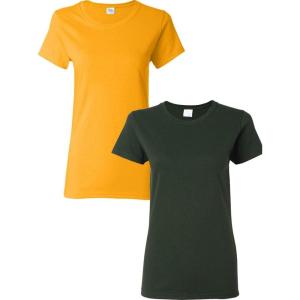 imageGildan Womens Heavy Cotton TShirt Style G5000L 2PackGoldForest Green