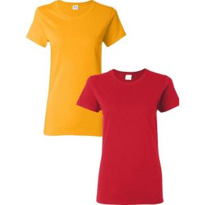 imageGildan Womens Heavy Cotton TShirt Style G5000L 2PackGoldred