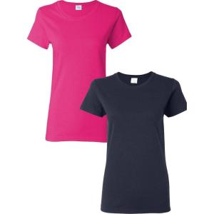 imageGildan Womens Heavy Cotton TShirt Style G5000L 2PackHeliconianavy