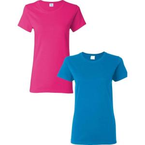 imageGildan Womens Heavy Cotton TShirt Style G5000L 2PackHeliconiasapphire