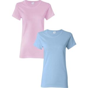 imageGildan Womens Heavy Cotton TShirt Style G5000L 2PackLightpinklightblue
