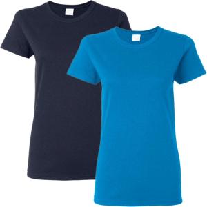 imageGildan Womens Heavy Cotton TShirt Style G5000L 2PackNavysapphire