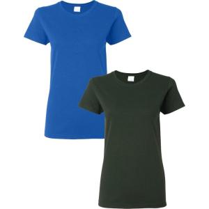 imageGildan Womens Heavy Cotton TShirt Style G5000L 2PackRoyalforestgreen