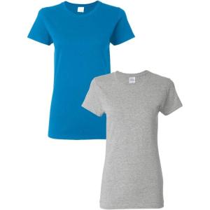imageGildan Womens Heavy Cotton TShirt Style G5000L 2PackSapphiresport Grey