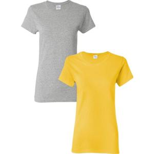imageGildan Womens Heavy Cotton TShirt Style G5000L 2PackSport Greydaisy