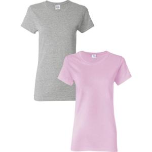imageGildan Womens Heavy Cotton TShirt Style G5000L 2PackSport Greylight Pink