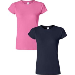 imageGildan Womens Softstyle Cotton TShirt Style G64000l MultipackAzaleanavy