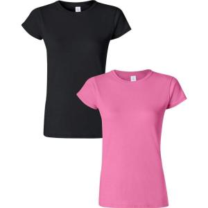 imageGildan Womens Softstyle Cotton TShirt Style G64000l MultipackBlackazalea