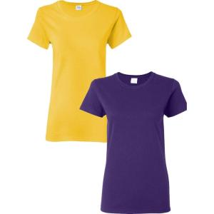 imageGildan Womens Softstyle Cotton TShirt Style G64000l MultipackDaisypurple
