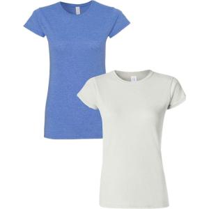 imageGildan Womens Softstyle Cotton TShirt Style G64000l MultipackHeatherroyalwhite