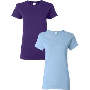 imageGildan Womens Softstyle Cotton TShirt Style G64000l MultipackPurplelight Blue