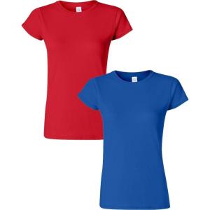 imageGildan Womens Softstyle Cotton TShirt Style G64000l MultipackRedroyal