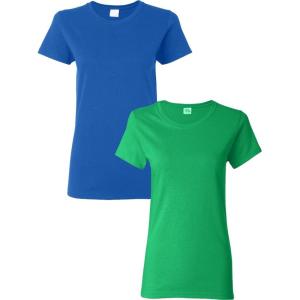 imageGildan Womens Softstyle Cotton TShirt Style G64000l MultipackRoyalirish Green