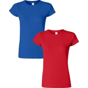 imageGildan Womens Softstyle Cotton TShirt Style G64000l MultipackRoyalred
