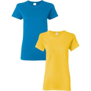 imageGildan Womens Softstyle Cotton TShirt Style G64000l MultipackSapphiredaisy