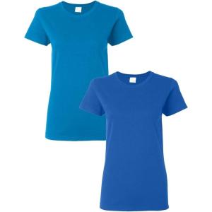imageGildan Womens Softstyle Cotton TShirt Style G64000l MultipackSapphireroyal