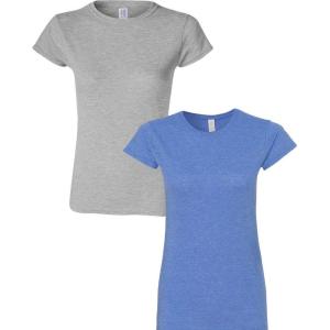 imageGildan Womens Softstyle Cotton TShirt Style G64000l MultipackSportgrayheatherroyal