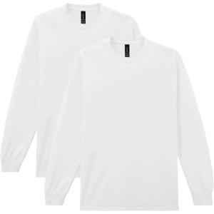 imageGildan Youth Ultra Cotton Long Sleeve TShirt Style G2400B 2PackWhite