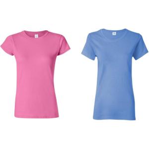 imageGildan Womens Heavy Cotton TShirt Style G5000L 2PackAzaleaCarolina Blue
