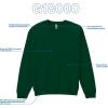 imageGildan unisexadult Fleece Crewneck Sweatshirt Style G18000 MultipackForest Green 36pack